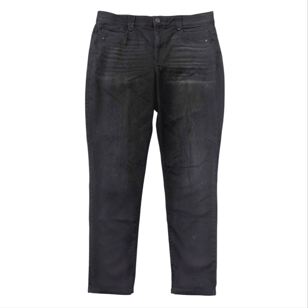 Democracy Ab solution Black Denim Faded Jeans. Size 16 High Rise